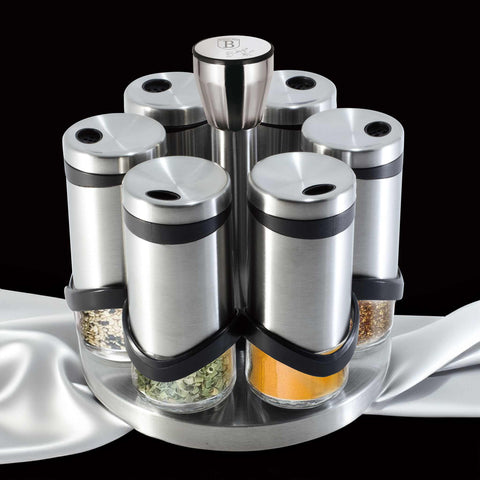  BH/1991, juego de 7 especieros, acero inoxidable, juego de 7 especieros, salero y pimentero, especiero, utensilios de cocina, otros