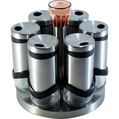  BH/1992, juego de 7 especieros, acero inoxidable, juego de 7 especieros, salero y pimentero, especiero, utensilios de cocina, otros