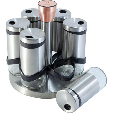  BH/1992, juego de 7 especieros, acero inoxidable, juego de 7 especieros, salero y pimentero, especiero, utensilios de cocina, otros