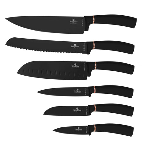  BH/2337N,BH/2337,BH/2414,BH/2593, juego de cuchillos de 6 piezas, negro, oro rosa, T3: juego de cuchillos de 6 piezas a., juego de cuchillos, cuchillos, cuchillo, cuchillos y herramientas de corte