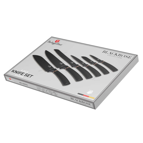  BH/2337N,BH/2337,BH/2414,BH/2593, juego de cuchillos de 6 piezas, negro, oro rosa, T3: juego de cuchillos de 6 piezas a., juego de cuchillos, cuchillos, cuchillo, cuchillos y herramientas de corte