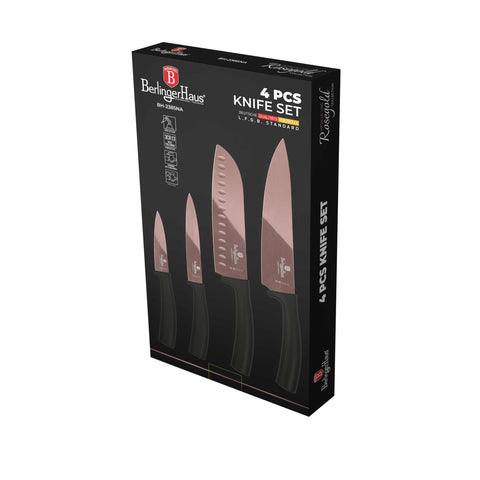 BH/2385NA, BH/2385, BH/2385N, juego de cuchillos de 4 piezas, oro rosa, juego de cuchillos de 4 piezas, blíster, juego de cuchillos, cuchillos, cuchillo, Metallic Line Rose Gold Edition, cuchillo, juego de cuchillos,Knives & Cutting,Knife Set