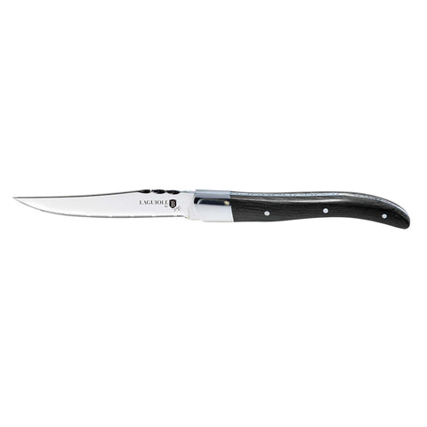 Juego De 6 Cuchillos Para Carne Con Mango De Madera Negra