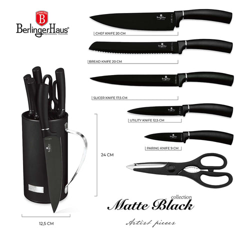  BH/2480,BH/2480N,BH/2796,Juego de cuchillos de 7 piezas con soporte de acero inoxidable,Negro,Plata,T3: Juego de cuchillos de 7 piezas con soporte a.,juego de cuchillos,cuchillos,cuchillo,soporte de acero inoxidable,soporte,Cuchillos y herramientas de corte