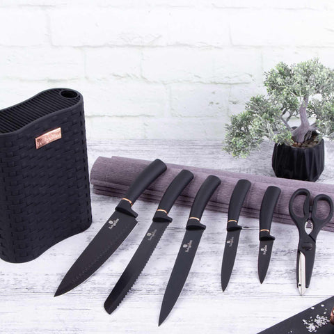 Set De 7 Cuchillos Con Soporte