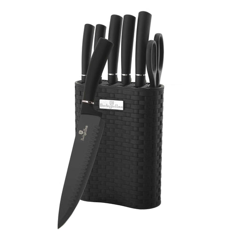  BH/2502, juego de cuchillos de 7 piezas con soporte, negro, plateado, T3: juego de cuchillos de 7 piezas con soporte c., juego de cuchillos, cuchillos, cuchillo, soporte, cuchillos y herramientas de corte