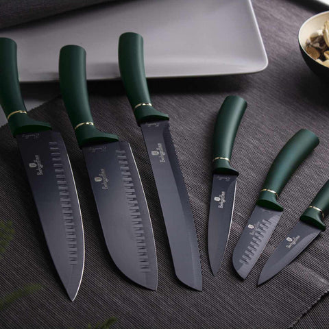  BH/2511A,BH/2511,BH/2591, juego de cuchillos de 6 piezas, esmeralda, verde, T3: juego de cuchillos de 6 piezas a., blíster, juego de cuchillos, cuchillos, cuchillo, cuchillos y herramientas de corte