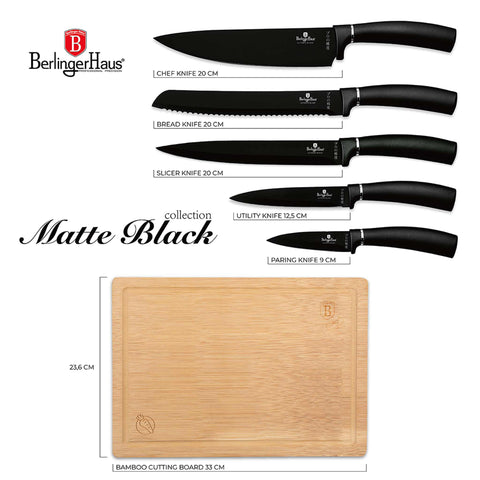  BH/2549AN,BH/2709,BH/2549,Juego de cuchillos de 6 piezas con tabla de cortar de bambú,Negro,Plateado,T3: Juego de cuchillos de 6 piezas con tabla de cortar de bambú a.,juego de cuchillos,cuchillos,cuchillo,tabla de cortar,bambú,Cuchillos y herramientas de corte