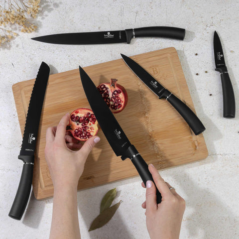 Juego De 6 Cuchillos Con Tabla De Cortar De Bambú, Imagen lifestyle