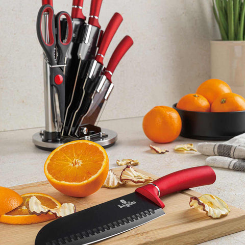 Juego De 6 Cuchillos Con Tabla De Cortar De Bambú, Imagen lifestyle