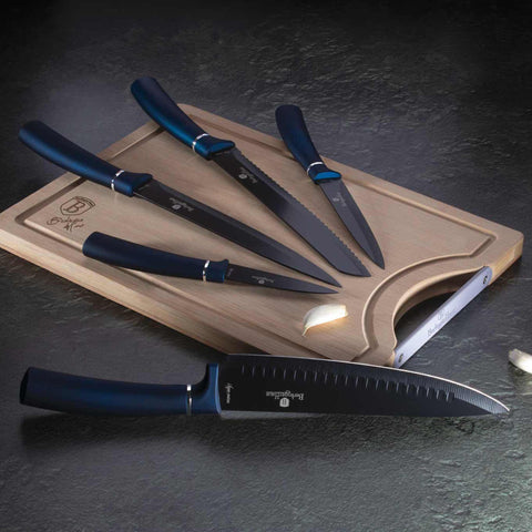 Juego De 6 Cuchillos Con Tabla De Cortar De Bambú, Imagen lifestyle