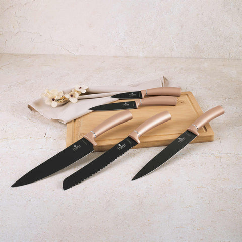  BH/2575AN,BH/2707,BH/2575,Juego de cuchillos de 6 piezas con tabla de cortar de bambú,Oro rosa,T3: Juego de cuchillos de 6 piezas con tabla de cortar de bambú a.,juego de cuchillos,cuchillos,cuchillo,tabla de cortar,bambú,Cuchillos y herramientas de corte