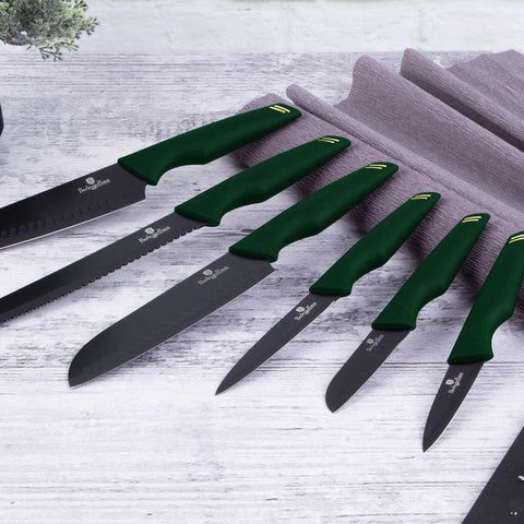  BH/2591,BH/2511,BH/2511A, juego de cuchillos de 6 piezas, esmeralda, verde, T4: juego de cuchillos de 6 piezas d., blíster, juego de cuchillos, cuchillos, cuchillo, cuchillos y herramientas de corte