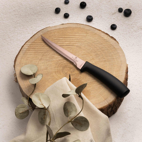  BH/2613, BH/2650, juego de 6 cuchillos para carne, oro rosa, T4: juego de 6 cuchillos para carne, blíster, juego de cuchillos para carne, cuchillos para carne, cuchillos y herramientas de corte, cuchillo para carne