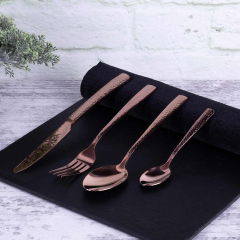  BH/2617NA, juego de cubiertos de 24 piezas con recubrimiento PVD de oro rosa pulido espejo, oro rosa, juego de cubiertos de 24 piezas, juego de cubiertos, cubiertos, espejo, vajilla