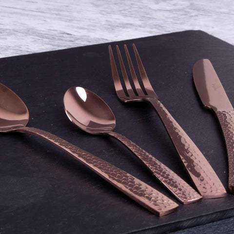  BH/2617NA, juego de cubiertos de 24 piezas con recubrimiento PVD de oro rosa pulido espejo, oro rosa, juego de cubiertos de 24 piezas, juego de cubiertos, cubiertos, espejo, vajilla