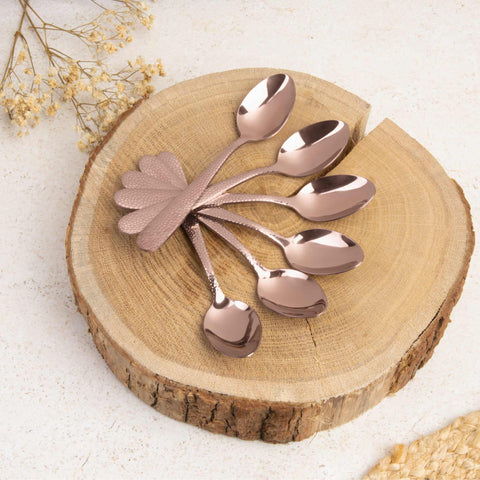  BH/2619NA, juego de cubiertos de 24 piezas con recubrimiento PVD de oro rosa pulido espejo, oro rosa, juego de cubiertos de 24 piezas, juego de cubiertos, cubiertos, espejo, vajilla