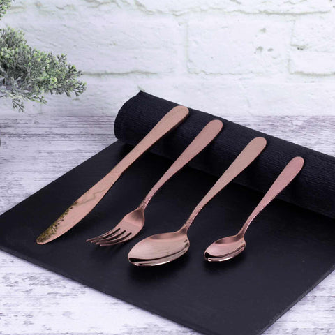  BH/2619NA, juego de cubiertos de 24 piezas con recubrimiento PVD de oro rosa pulido espejo, oro rosa, juego de cubiertos de 24 piezas, juego de cubiertos, cubiertos, espejo, vajilla