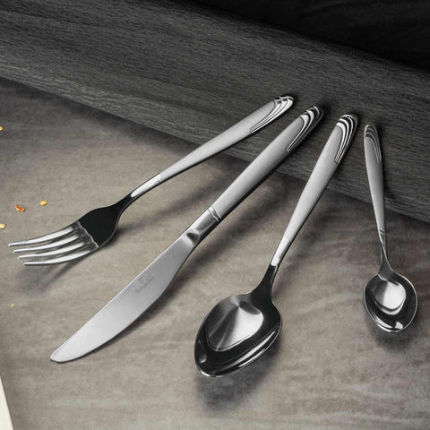  BH/2629, Juego de cubiertos de 24 piezas satinado, acero inoxidable, juego de cubiertos de 24 piezas, juego de cubiertos, cubiertos, satinado, vajilla
