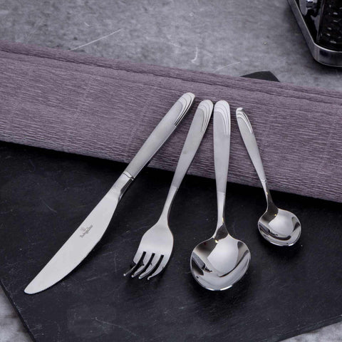 BH/2629, Juego de cubiertos de 24 piezas satinado, acero inoxidable, juego de cubiertos de 24 piezas, juego de cubiertos, cubiertos, satinado, vajilla