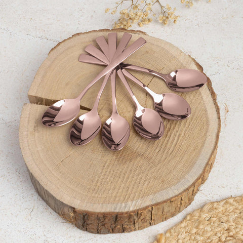  BH/2637A, juego de cubiertos de 24 piezas con recubrimiento PVD de oro rosa pulido espejo, oro rosa, juego de cubiertos de 24 piezas, juego de cubiertos, cubiertos, espejo, vajilla