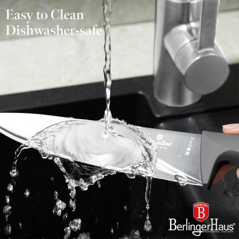 BH/2672, Juego de cuchillos de 6 piezas con soporte de BAMBÚ, Antracita mate, Juego de cuchillos de 6 piezas con soporte de bambú b., Juego de cuchillos, Cuchillos, Cuchillo, Tabla de cortar, Bambú, Cuchillos y herramientas de corte