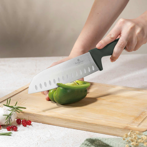  BH/2751, Juego de cuchillos de 6 piezas con soporte de BAMBÚ, Verde mate, Juego de cuchillos de 6 piezas con soporte de bambú a., Juego de cuchillos, Cuchillos, Cuchillo, Tabla de cortar, Bambú, Cuchillos y herramientas de corte