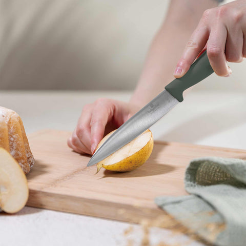  BH/2751, Juego de cuchillos de 6 piezas con soporte de BAMBÚ, Verde mate, Juego de cuchillos de 6 piezas con soporte de bambú a., Juego de cuchillos, Cuchillos, Cuchillo, Tabla de cortar, Bambú, Cuchillos y herramientas de corte