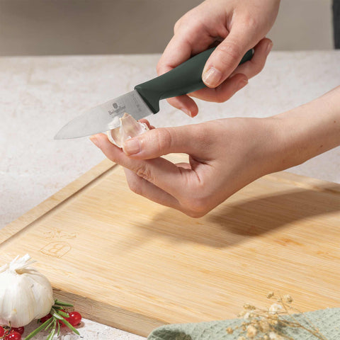  BH/2751, Juego de cuchillos de 6 piezas con soporte de BAMBÚ, Verde mate, Juego de cuchillos de 6 piezas con soporte de bambú a., Juego de cuchillos, Cuchillos, Cuchillo, Tabla de cortar, Bambú, Cuchillos y herramientas de corte