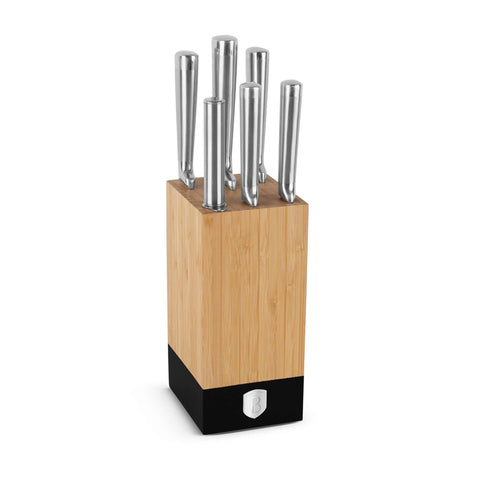 BH/2804,BH/2424,Juego de cuchillos de 7 piezas con soporte de BAMBÚ,Acero inoxidable,T6: Juego de cuchillos de 7 piezas con soporte de bambú,juego de cuchillos,cuchillos,cuchillo,tabla de cortar,bambú,Cuchillos y herramientas de corte