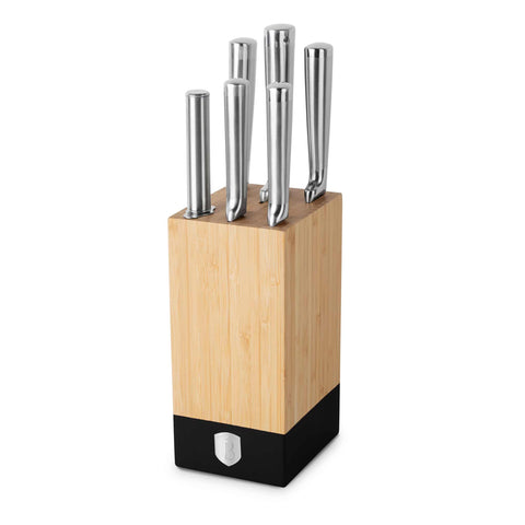 BH/2804,BH/2424,Juego de cuchillos de 7 piezas con soporte de BAMBÚ,Acero inoxidable,T6: Juego de cuchillos de 7 piezas con soporte de bambú,juego de cuchillos,cuchillos,cuchillo,tabla de cortar,bambú,Cuchillos y herramientas de corte