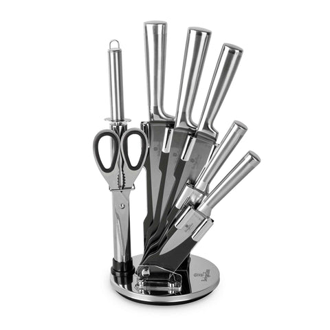  BH/2808,BH/2041,Juego de cuchillos de 8 piezas con soporte de acrílico,Acero inoxidable,T6: Juego de cuchillos de 8 piezas con soporte de acrílico b.,juego de cuchillos,cuchillos,cuchillo,soporte de acrílico,soporte,Cuchillos y herramientas de corte