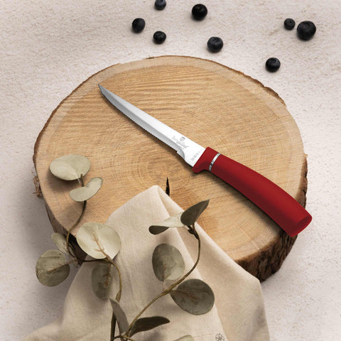  BH/2809,BH/2781, juego de 6 cuchillos para carne, burdeos, rojo, T4: juego de 6 cuchillos para carne, blíster, juego de cuchillos para carne, cuchillos para carne, cuchillos y herramientas de corte, cuchillo para carne