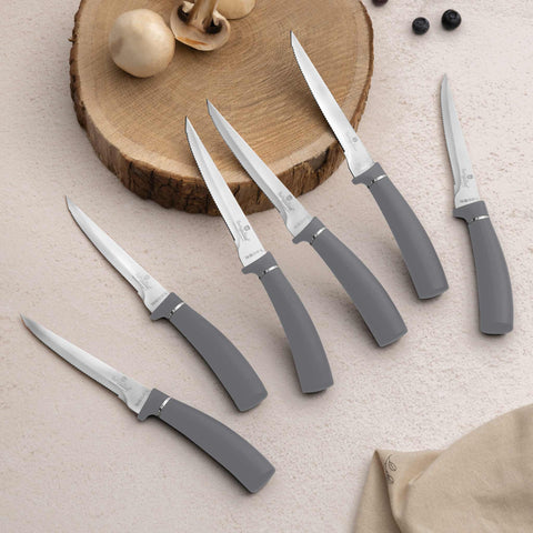  BH/2814,BH/2840,Juego de 6 cuchillos para carne,Gris mate,T4: Juego de 6 cuchillos para carne,blister,juego de cuchillos para carne,cuchillos para carne,Cuchillos y corte,Cuchillo para carne