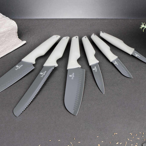  BH/2834,BH/2882,Juego de cuchillos de 6 piezas,Gris mate,T4: Juego de cuchillos de 6 piezas d.,blister,juego de cuchillos,cuchillos,cuchillo,Cuchillos y herramientas de corte