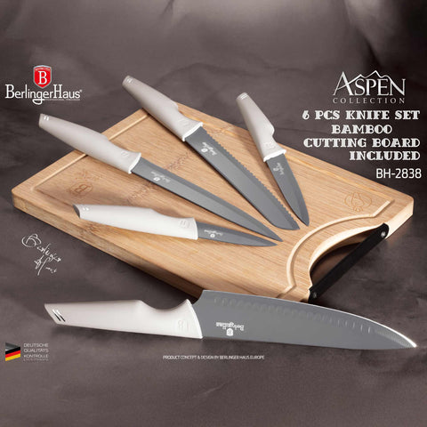  BH/2838,BH/2846,Juego de cuchillos de 6 piezas con tabla de cortar de bambú,Gris mate,T4: Juego de cuchillos de 6 piezas con tabla de cortar de bambú b.,juego de cuchillos,cuchillos,cuchillo,tabla de cortar,bambú,Cuchillos y herramientas de corte