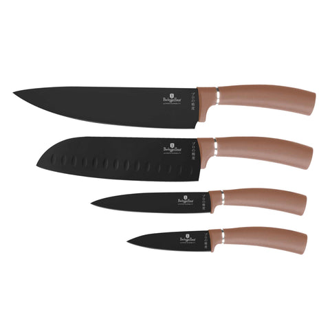  BH/2889, juego de cuchillos de 4 piezas, oro rosa, T3: juego de cuchillos de 4 piezas c., blíster, juego de cuchillos, cuchillos, cuchillo, cuchillos y herramientas de corte