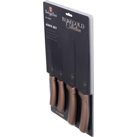  BH/2889, juego de cuchillos de 4 piezas, oro rosa, T3: juego de cuchillos de 4 piezas c., blíster, juego de cuchillos, cuchillos, cuchillo, cuchillos y herramientas de corte