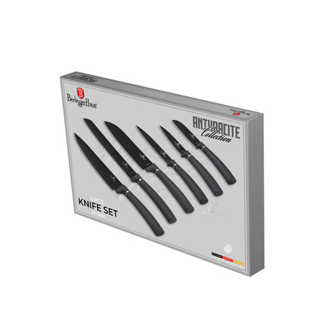  BH/2894, juego de cuchillos de 6 piezas, antracita mate, T3: juego de cuchillos de 6 piezas a., juego de cuchillos, cuchillos, cuchillo, cuchillos y herramientas de corte