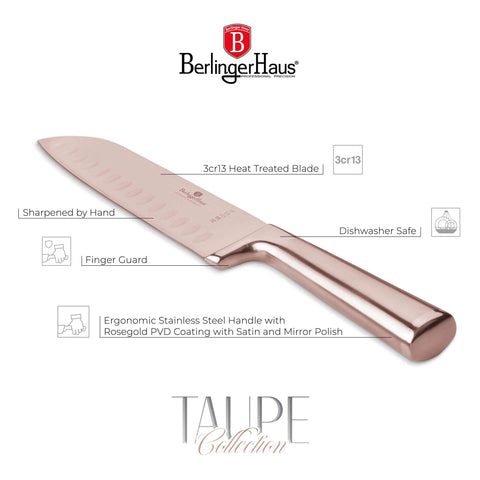  BH/2935,cuchillo santoku 17,5cm,oro rosa,cuchillo santoku,cuchillo,Cuchillos y corte
