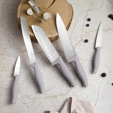 Juego De 6 Cuchillos Con Colgador Magnético De Madera De Acacia, Imagen lifestyle