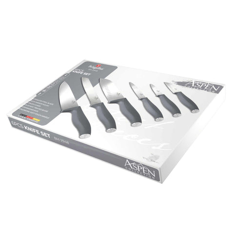  BH/2948, juego de cuchillos de 6 piezas, gris mate, juego de cuchillos de 6 piezas a., juego de cuchillos, cuchillos, cuchillo, cuchillos y herramientas de corte