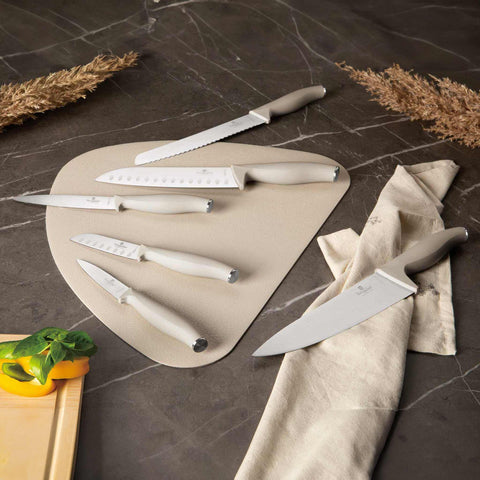 BH/2952, juego de cuchillos de 6 piezas, crema mate, juego de cuchillos de 6 piezas a., juego de cuchillos, cuchillos, cuchillo, cuchillos y herramientas de corte