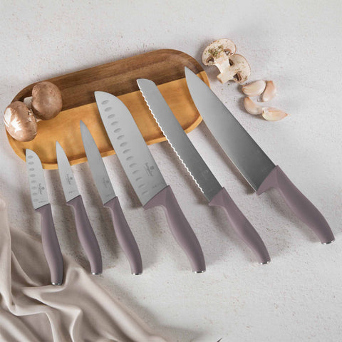  BH/2953, juego de cuchillos de 6 piezas, color topo mate, juego de cuchillos de 6 piezas a., juego de cuchillos, cuchillos, cuchillo, cuchillos y herramientas de corte