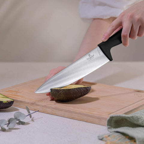  BH/2963, juego de cuchillos de 6 piezas con tabla de cortar de bambú, negro, oro rosa, juego de cuchillos de 6 piezas con tabla de cortar de bambú, juego de cuchillos, cuchillos, cuchillo, tabla de cortar, bambú, cuchillos y herramientas de corte