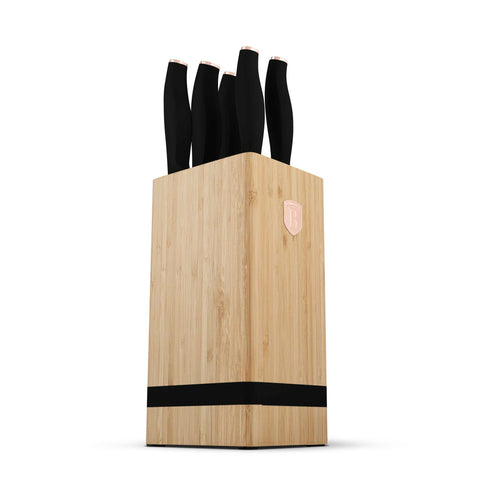 Juego De 6 Cuchillos Con Soporte De Bambú