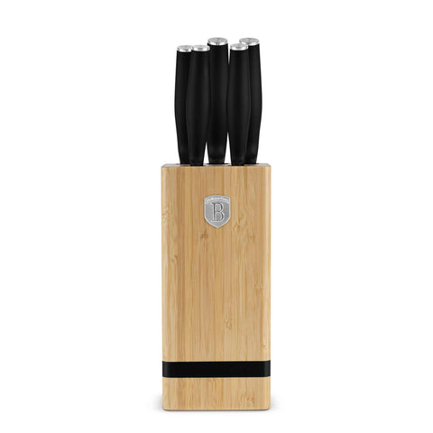 Juego De 6 Cuchillos Con Soporte De Bambú
