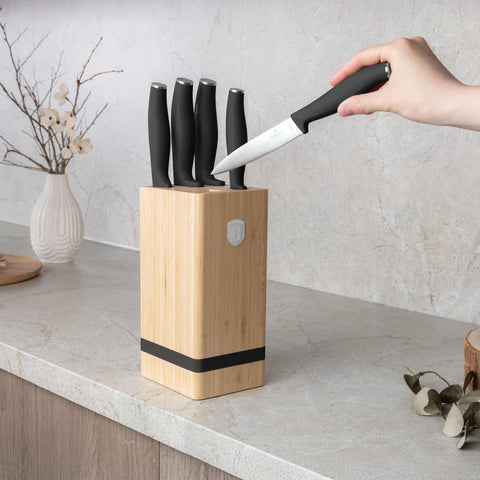 Juego De 6 Cuchillos Con Soporte De Bambú, Imagen lifestyle