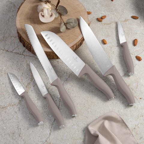 Juego De 6 Cuchillos Con Soporte De Bambú, Imagen lifestyle