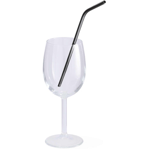  BH/2984, juego de 6 pajitas dobladas de acero inoxidable, negro, juego de pajitas, juego de pajitas de acero inoxidable, vajilla, otros